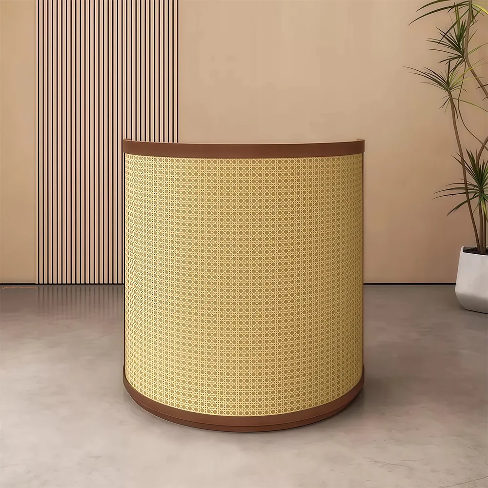 Modern Rattan Small Cashier Desk for Boutique