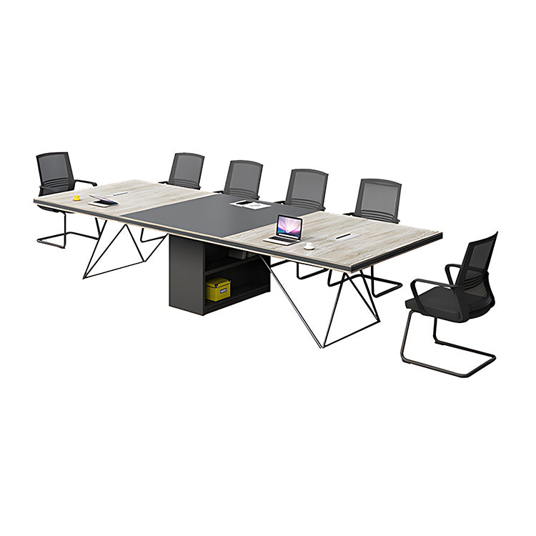 Industrial-Style Panel Conference Table - Maoters