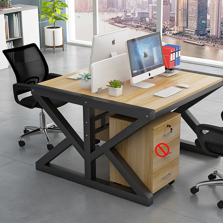 Simple Modern Finance Staff Desk and Chair Set, Black and White - Maoters