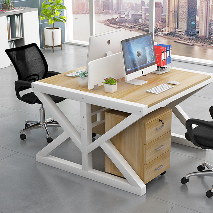 Simple Modern Finance Staff Desk and Chair Set, Black and White - Maoters