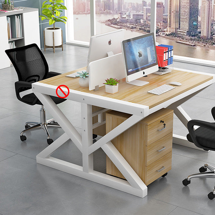 Simple Modern Finance Staff Desk and Chair Set, Black and White - Maoters