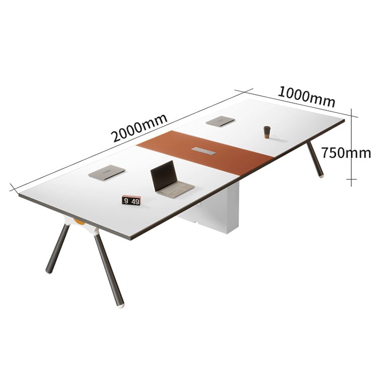 Compact and Stylish Modern White Conference Table - Maoters