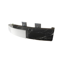 Company Reception Desk Imitation Marble Round Arc Bar - Maoters