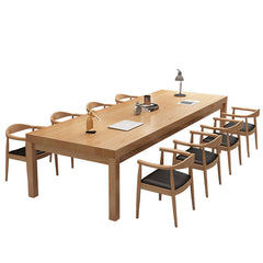 Elegant Solid Wood Minimalist Conference Table - Maoters