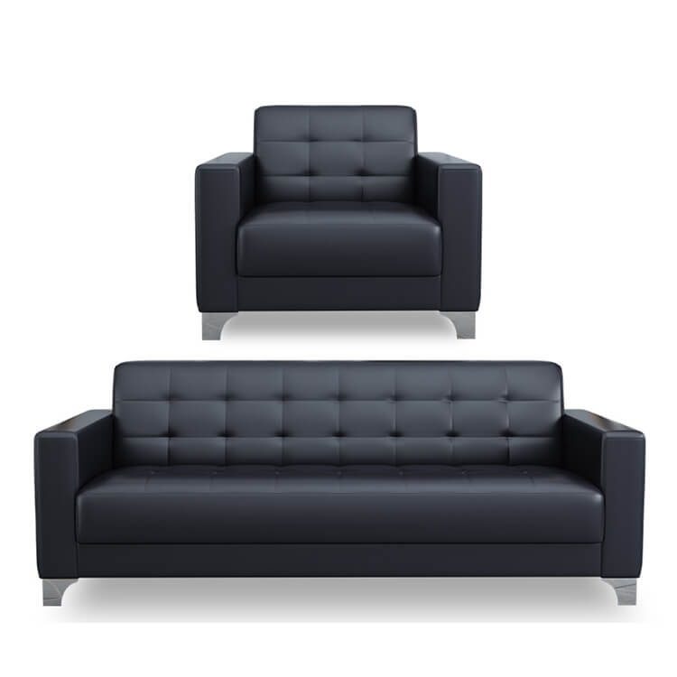 Business Office Sofa in Leather, Black - Maoters - Maoters