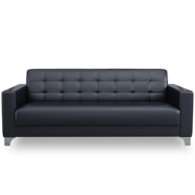 Business Office Sofa in Leather, Black - Maoters - Maoters