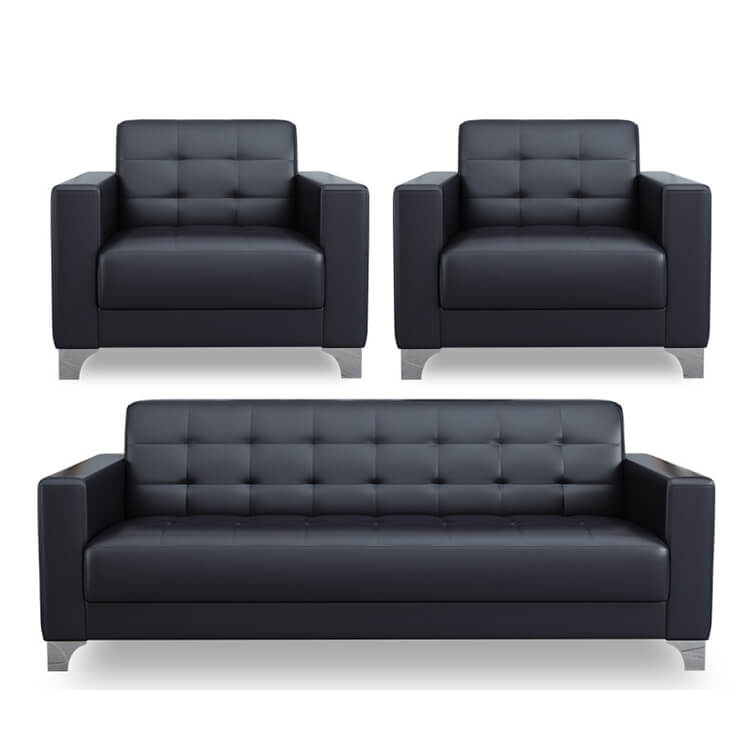 Business Office Sofa in Leather, Black - Maoters - Maoters