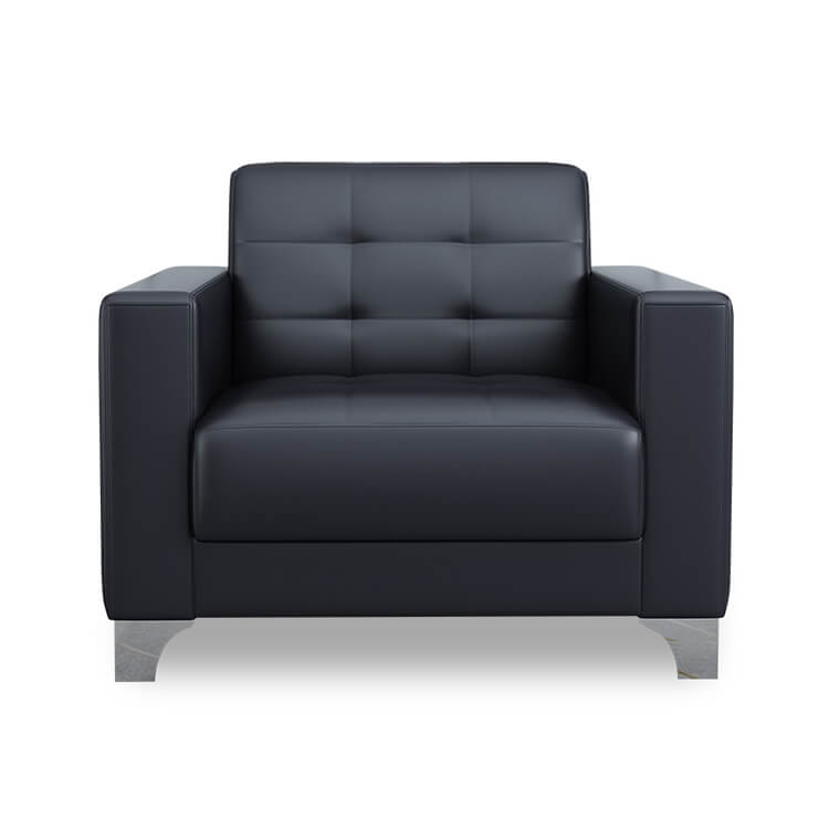 Business Office Sofa in Leather, Black - Maoters - Maoters