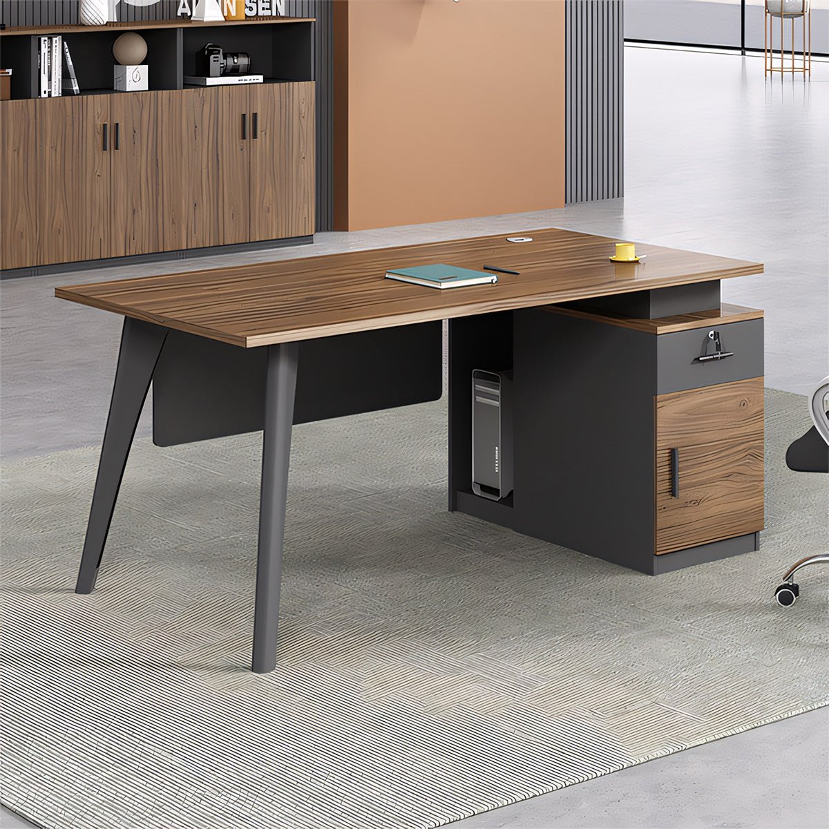 Compact Office Desk & Chair - Simple Design - Maoters