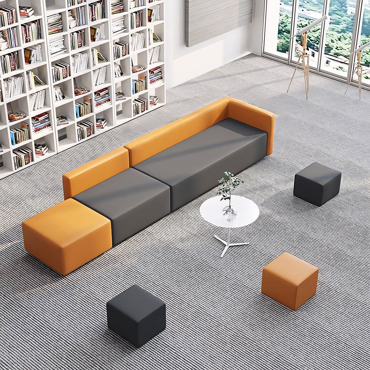 Creative Color Blocked Adjustable Corner Office Sofa - Maoters