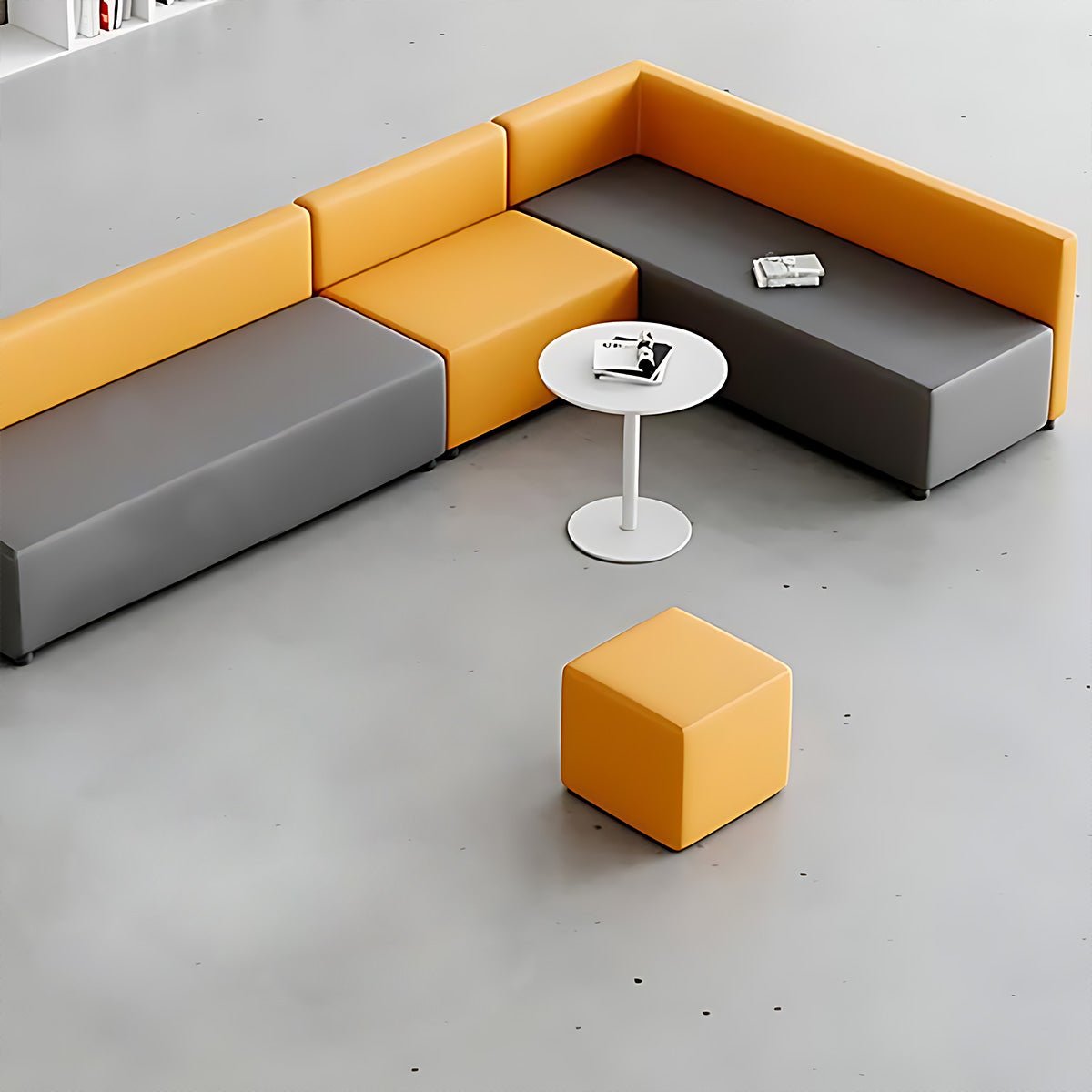 Creative Color Blocked Adjustable Corner Office Sofa - Maoters