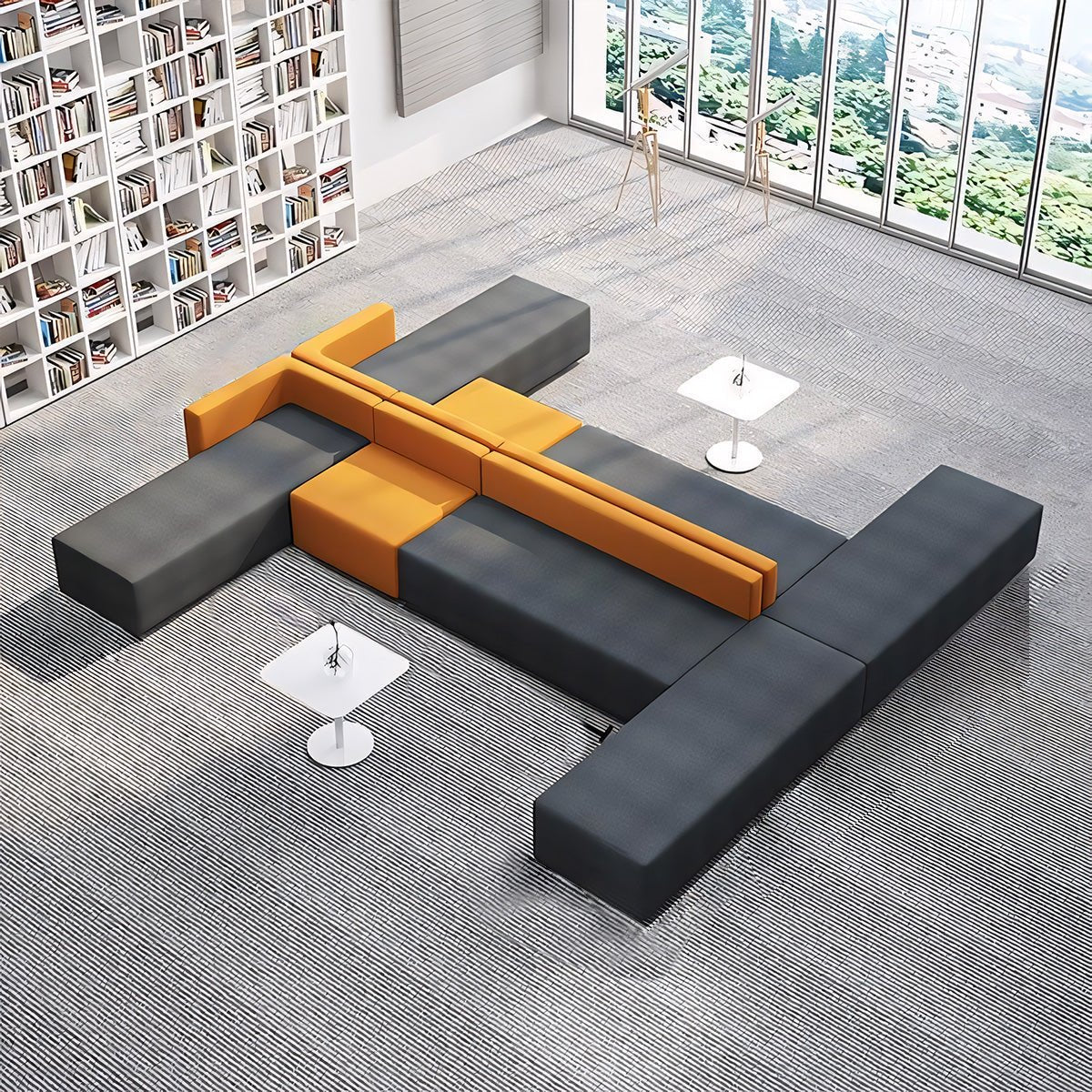 Creative Color Blocked Adjustable Corner Office Sofa - Maoters