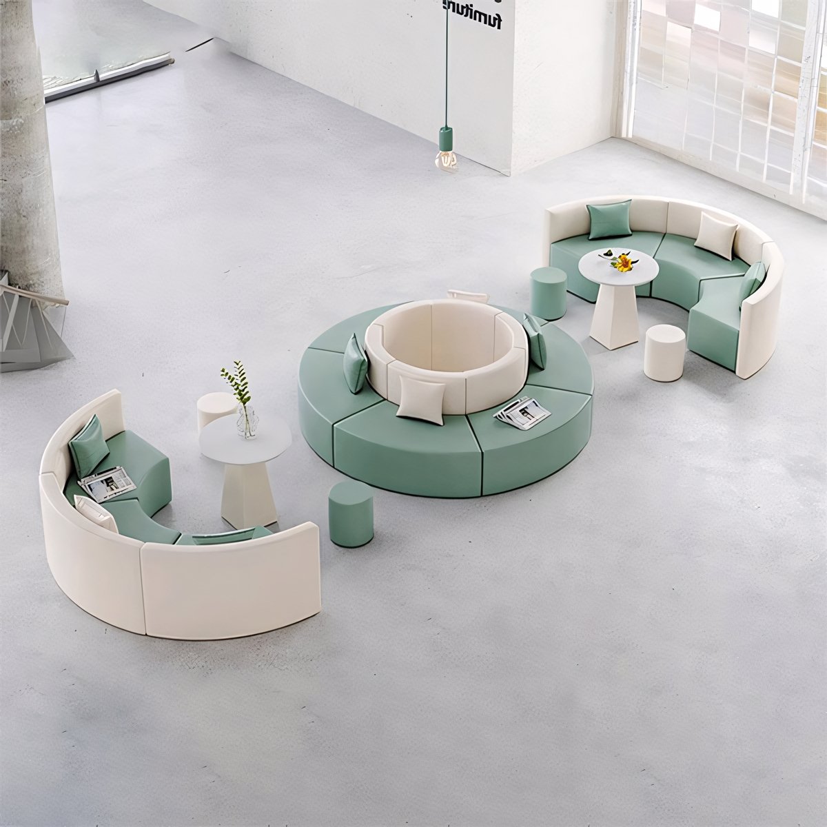 Creative Curved Circular Sofa Set - Enhance Your Space - Maoters