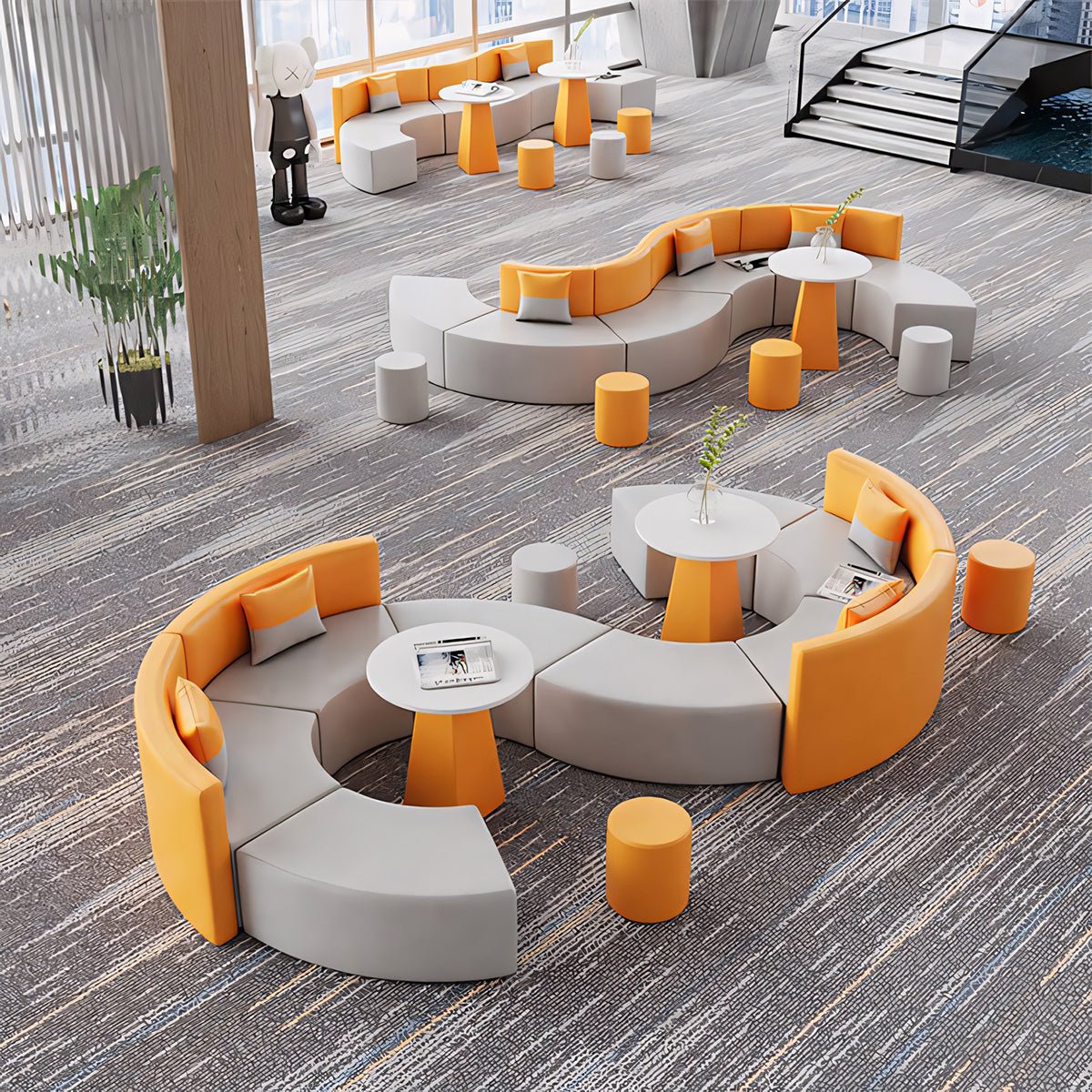 Creative Curved Circular Sofa Set - Enhance Your Space - Maoters