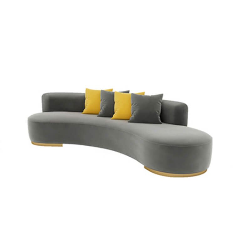 Elegant Gray Fabric Sofa for Office Lounge & Reception - Maoters