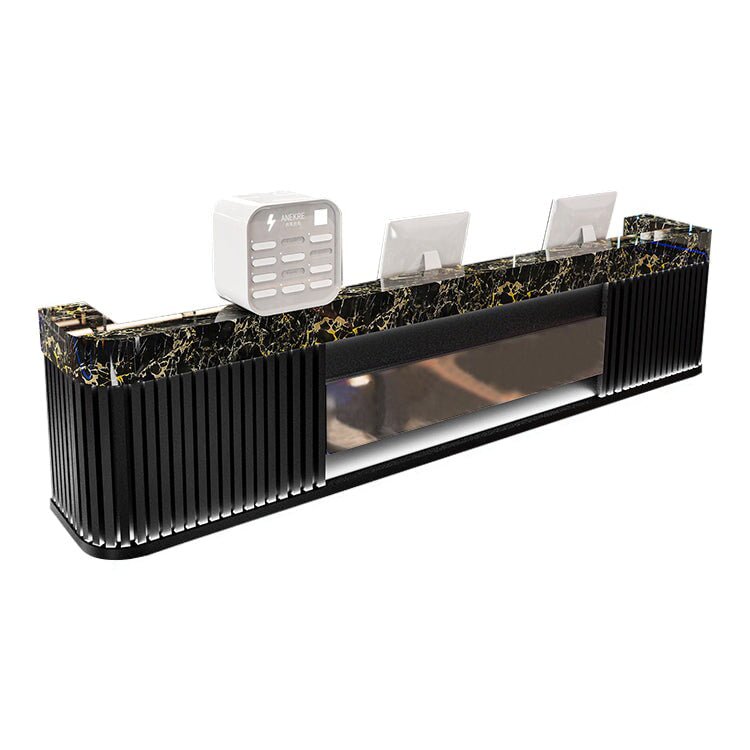 Elegant Marble Rock Slab Reception Desk - Maoters