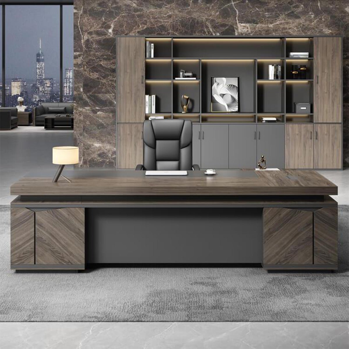 Elegant Vintage Executive Desk - Maoters - Maoters