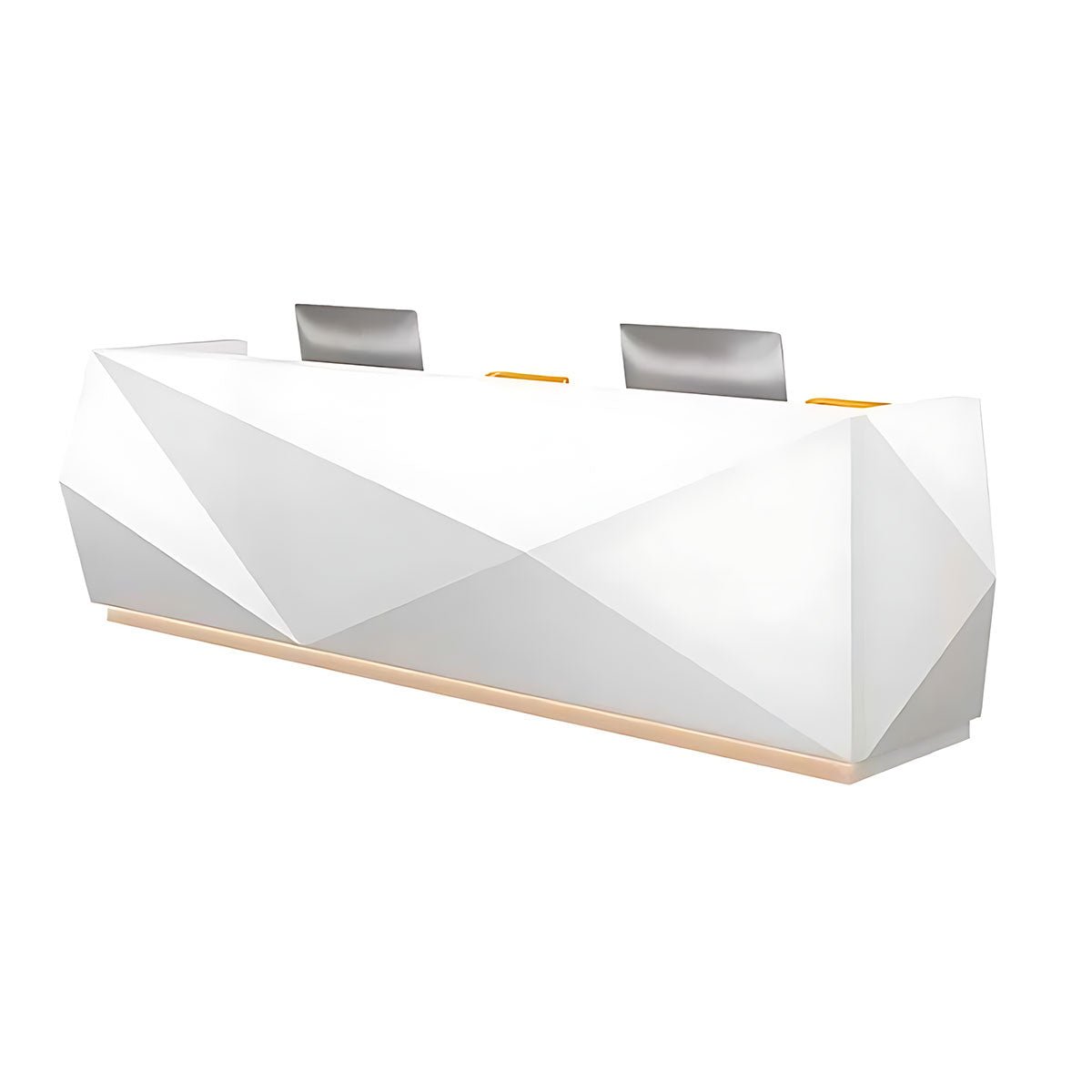 Elegant White Lacquer Front Desk - Modern Reception - Maoters