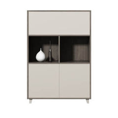 Elegant Wooden Panel Bookshelf & Office File Cabinet - Maoters