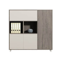 Elegant Wooden Panel Bookshelf & Office File Cabinet - Maoters