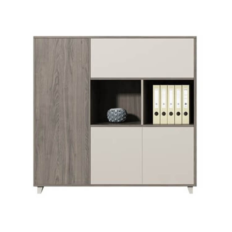 Elegant Wooden Panel Bookshelf & Office File Cabinet - Maoters