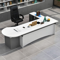 Executive Desk with 3 Drawers - Rounded Corners Design - Maoters