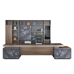 Executive L Shaped Desk with Storage - Maoters