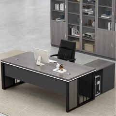 Gray Oak Executive Desk - Modern Office Furniture - Maoters