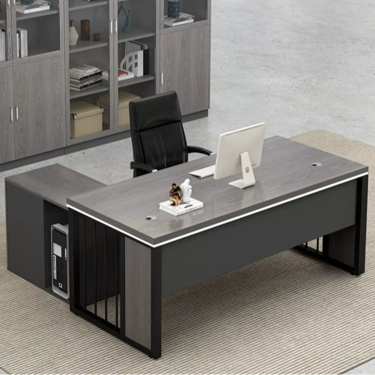 Gray Oak Executive Desk - Modern Office Furniture - Maoters