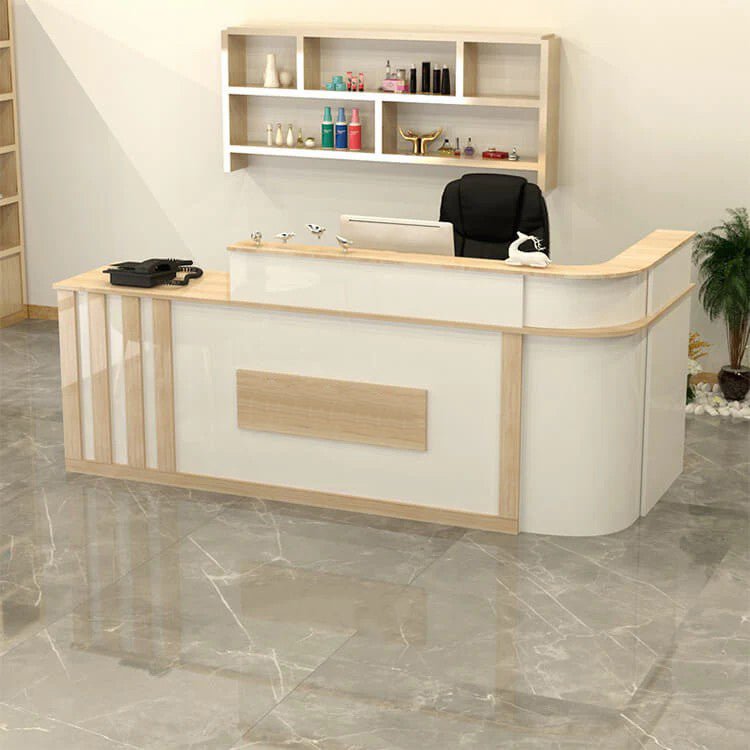 Half Round Corner Baking Lacquer Front Desk - Maoters - Maoters