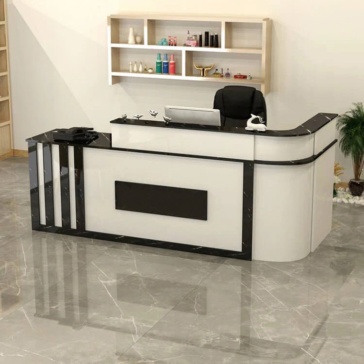 Half Round Corner Baking Lacquer Front Desk - Maoters - Maoters