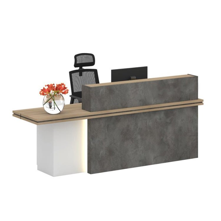 Industrial Style Office Front Desk with Lights - Maoters - Maoters