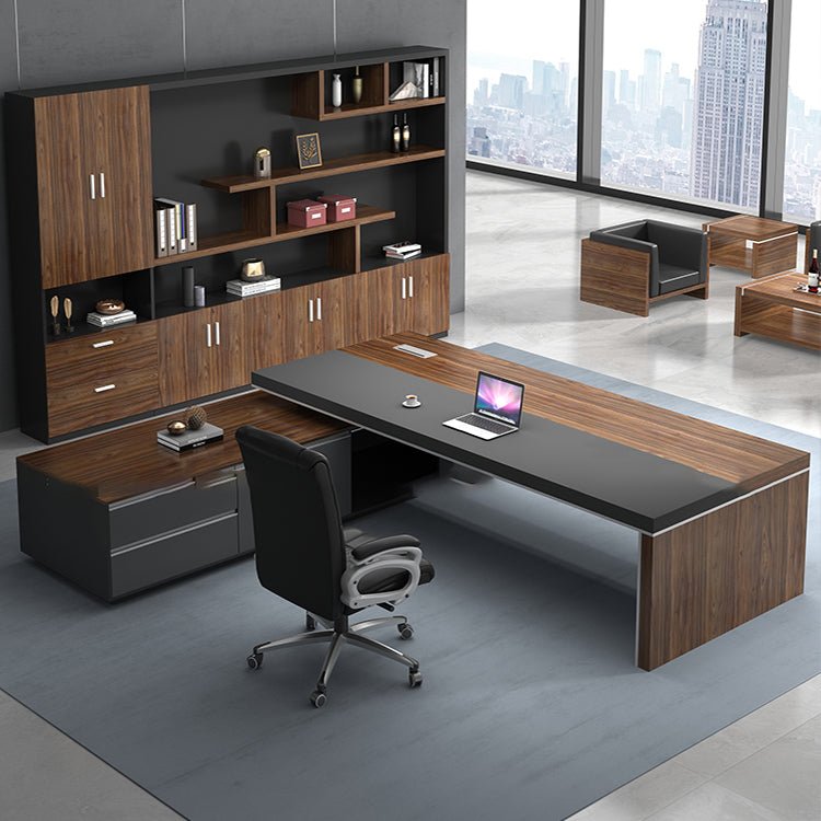 L Shaped Desk with Cabinet Storage - Maoters - Maoters