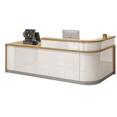 Laminate Reception Desk with Filing Cabinet - Maoters