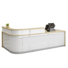 Laminate Reception Desk with Filing Cabinet - Maoters