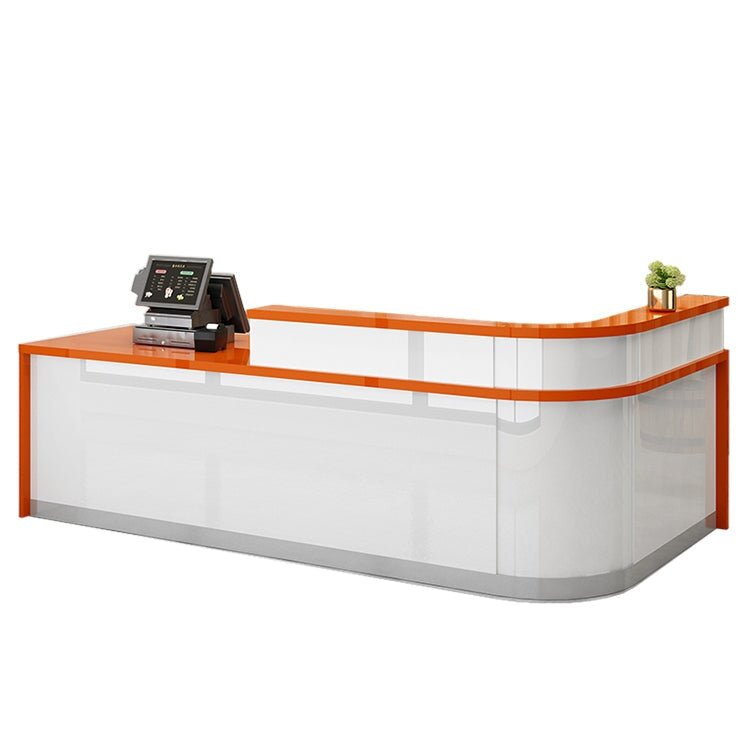 Laminate Reception Desk with Filing Cabinet - Maoters