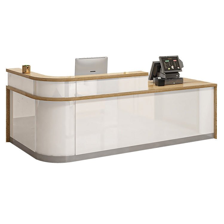 Laminate Reception Desk with Filing Cabinet - Maoters