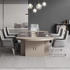 Light Luxury Conference Table - Simple Modern Oval - Maoters