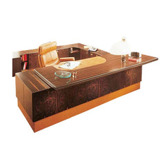 Light Luxury U - shaped Lacquered Executive Desk - Maoters