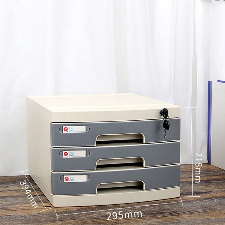 Lockable Desktop File Cabinet - Multi - layer Storage - Maoters