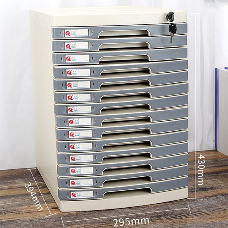 Lockable Desktop File Cabinet - Multi - layer Storage - Maoters