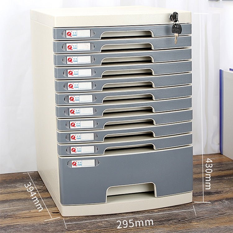 Lockable Desktop File Cabinet - Multi - layer Storage - Maoters