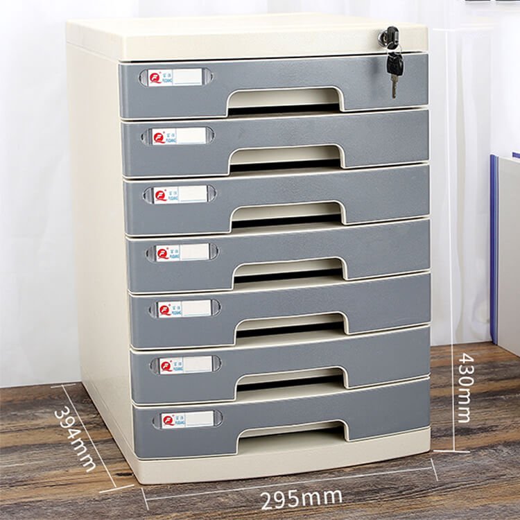 Lockable Desktop File Cabinet - Multi - layer Storage - Maoters