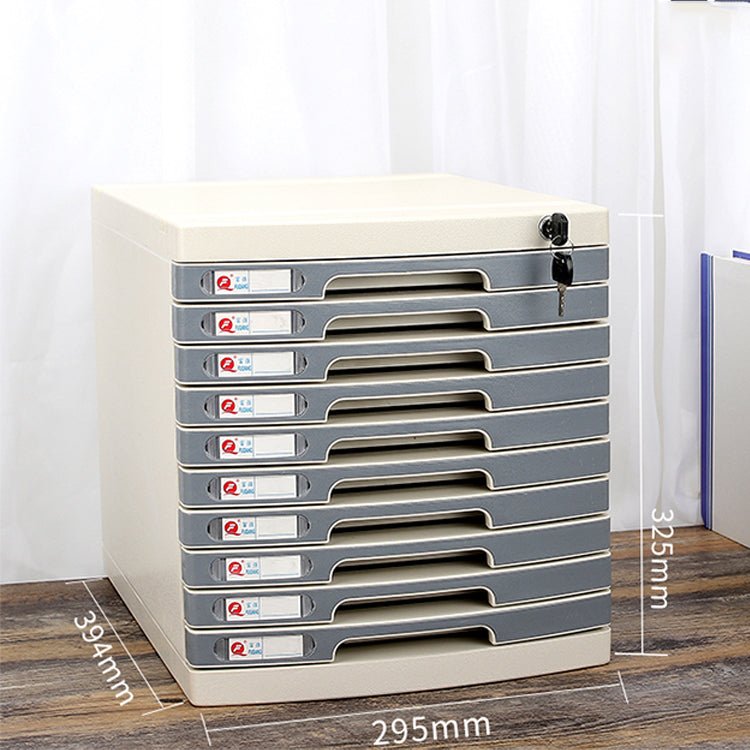 Lockable Desktop File Cabinet - Multi - layer Storage - Maoters