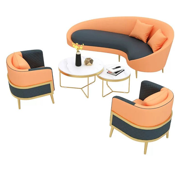 Luxurious Curved Sofa, Orange - Maoters - Maoters