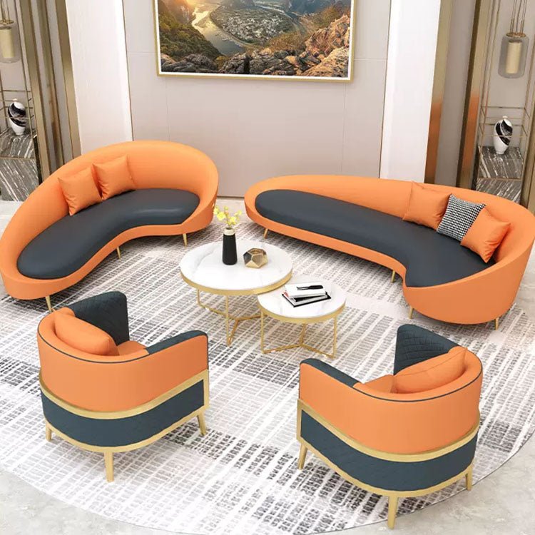 Luxurious Curved Sofa, Orange - Maoters - Maoters