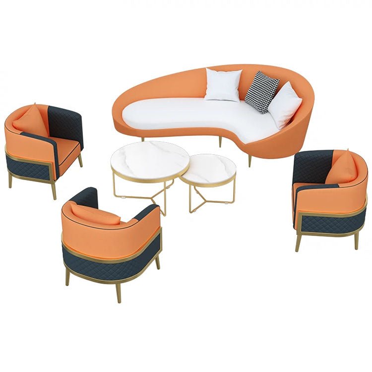 Luxurious Curved Sofa, Orange - Maoters - Maoters