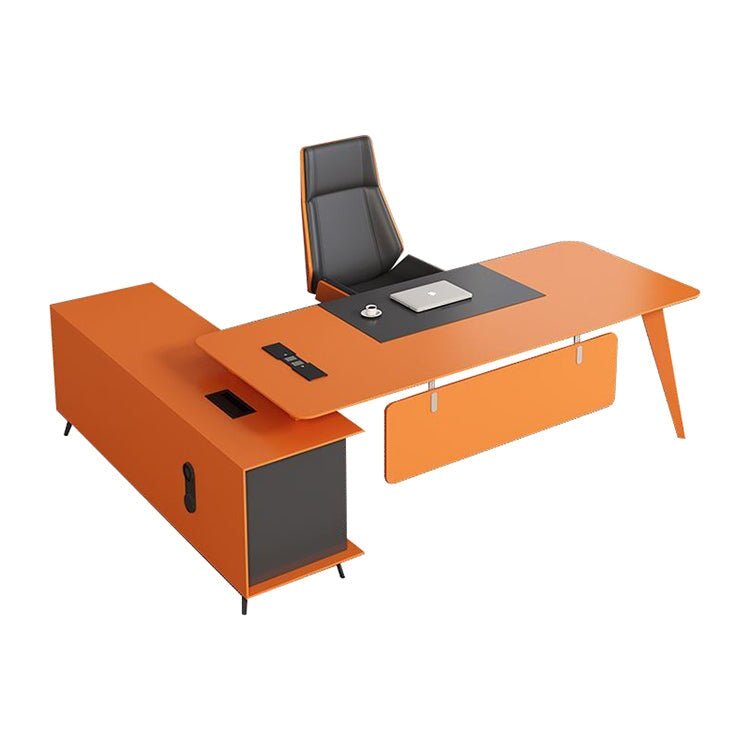 Luxury Orange Lacquer Office Desk - Maoters