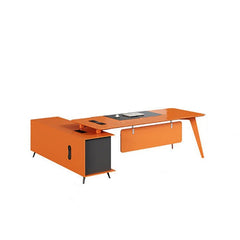 Luxury Orange Lacquer Office Desk - Maoters