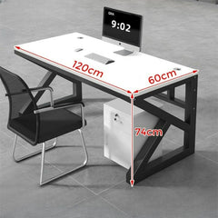 Minimalist Computer Desk with Screen Divider - Maoters